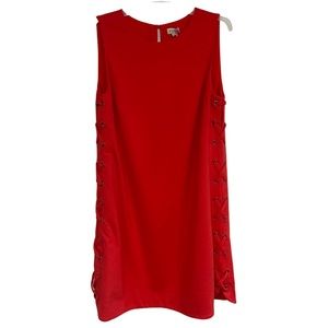 Red dress, sleeveless Size Small